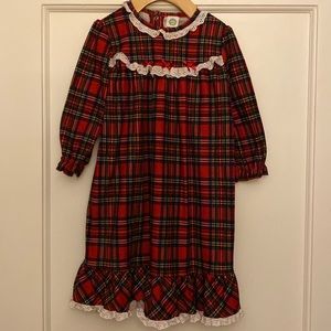 Little Me Christmas Plaid Nightgown / PJs 3T